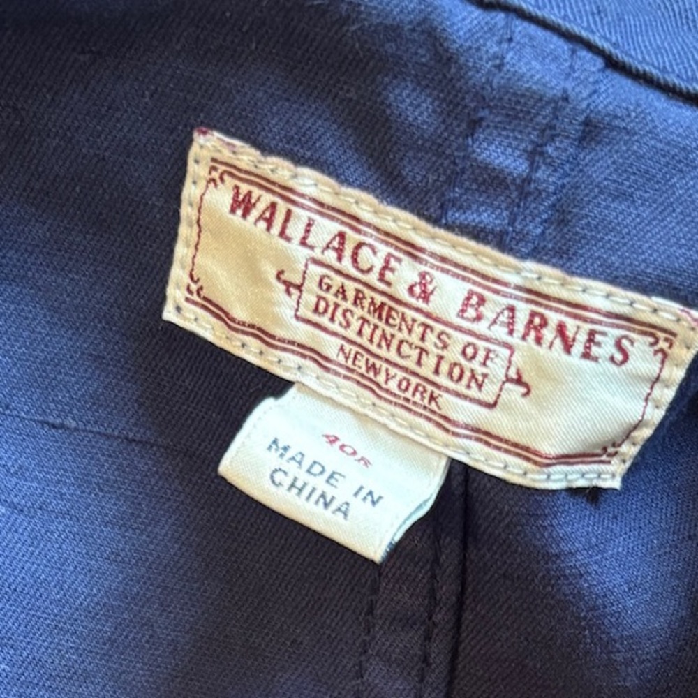 J. Crew Wallace & Barnes Navy Jacket 40R